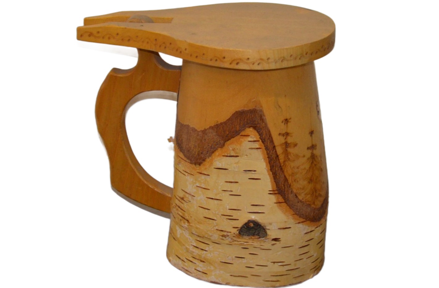 Birkenholz Bierkrug