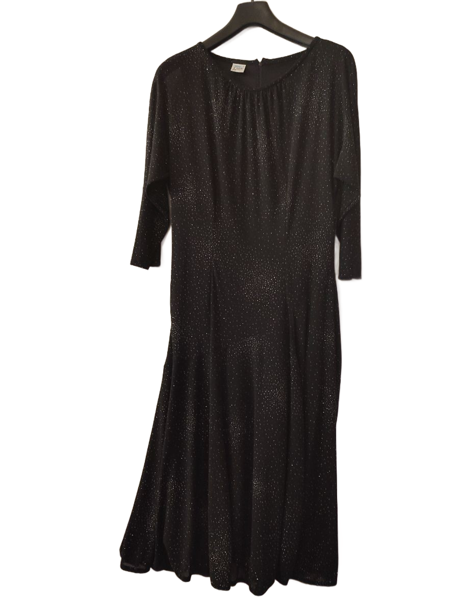 Schwarzes Abendkleid mit Glitter