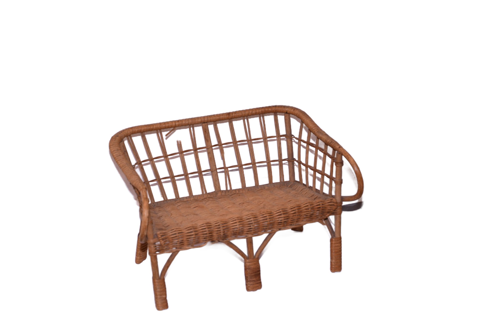 Puppen Rattan-Sofa