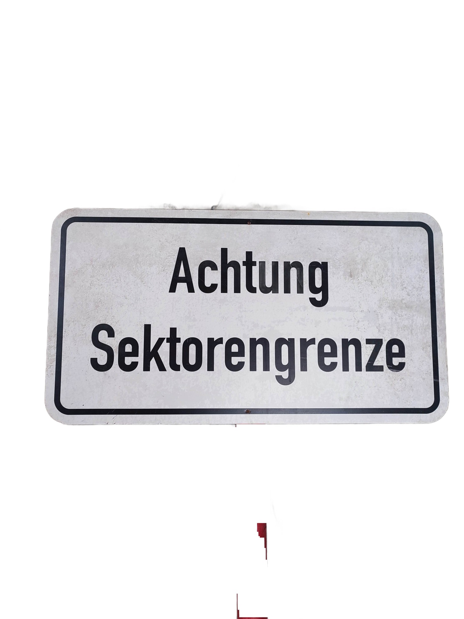 Warnschild Sektorengrenze