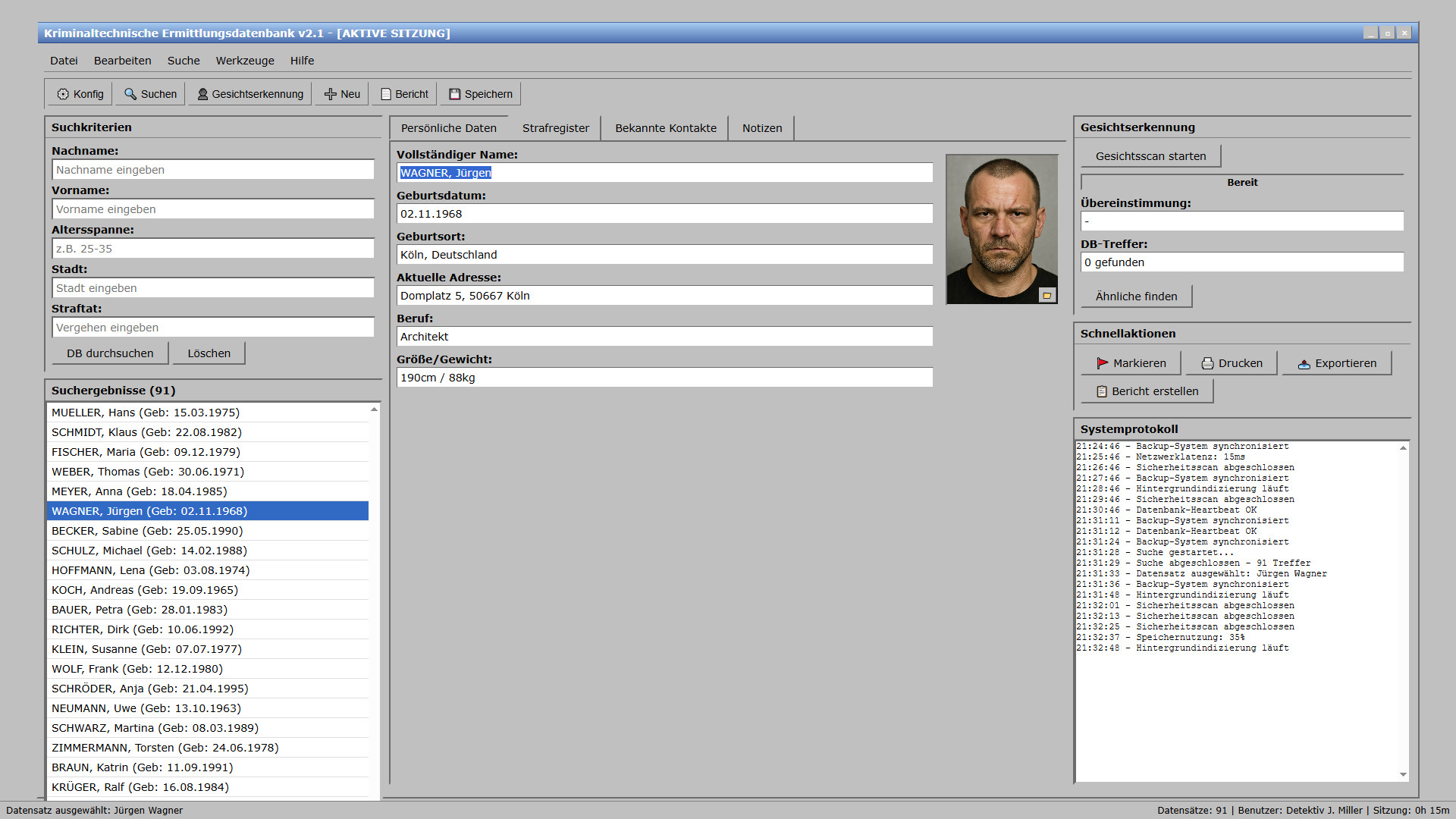 Kriminal Datenbank