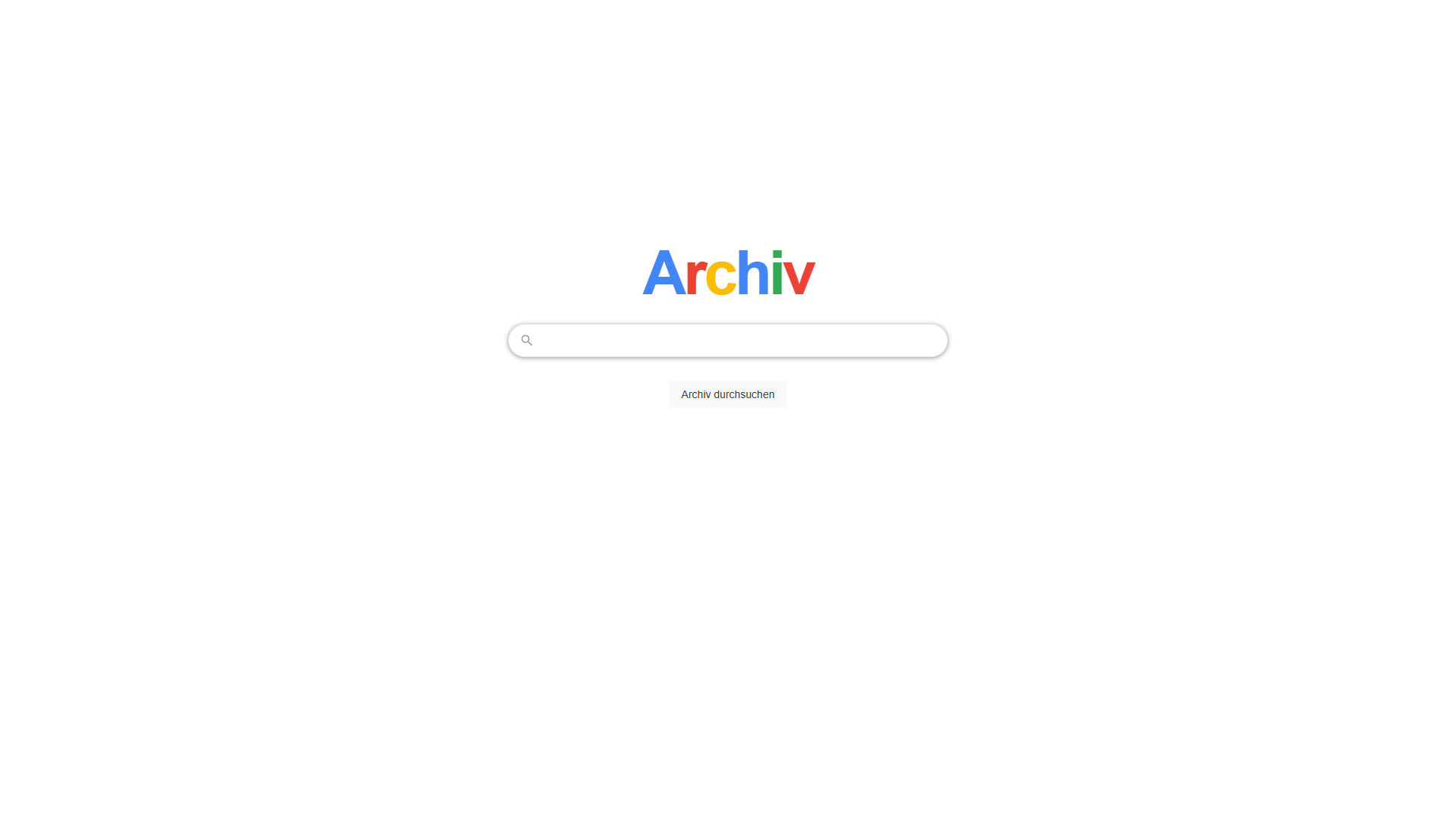 ARCHIV Suchmaschine